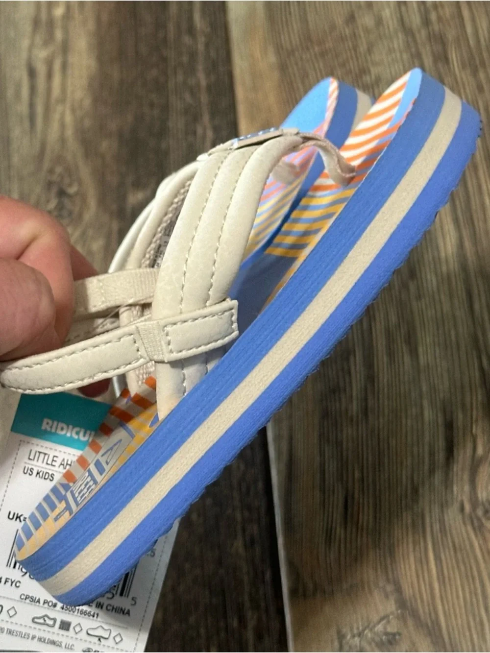 REEF little kids flip flop sandals size 8 NEW cushion soft summer water shoe